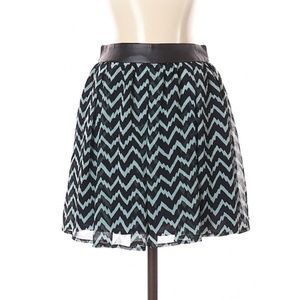 BCBG Chevron Chiffon Skirt
